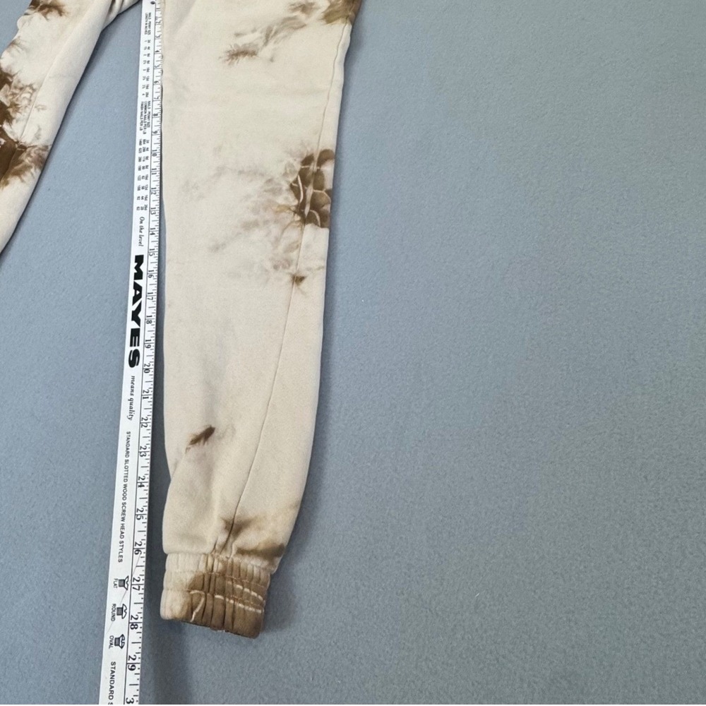 Frankies‎ Bikinis Sweatsuit Set Sz S Tie Dye Cropped Hoodie Joggers Tan Brown - Picture 10 of 16